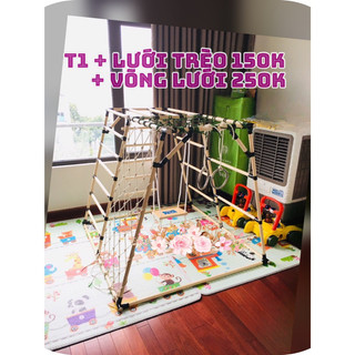 Bộ xà đu đa năng hình thang T1 (Dành cho các bé từ 0>6 Tuổi)