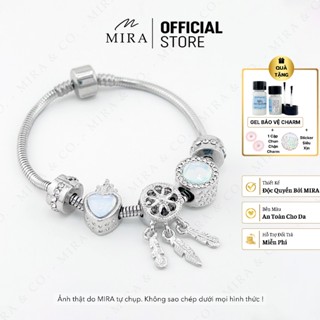Lắc Tay Vòng Tay Charm Mira&Co LACTAY15 Charm Vương Miện Treo Phụ Kiện Vòng Tay TiTan Charm Xi Bạc