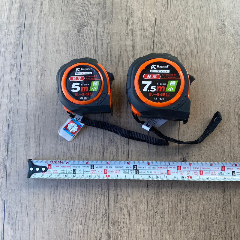 Thước Lỗ Ban Kapusi Nhật 5m và 7,5m , Thước Cuộn, Thước Rút Lỗ Ban Phong Thuỷ