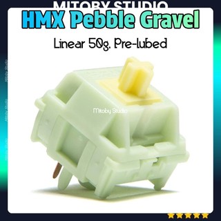 HMX Pebble Gravel linear switch Mitoby Studio HMX switch bàn phím cơ prelube mượt