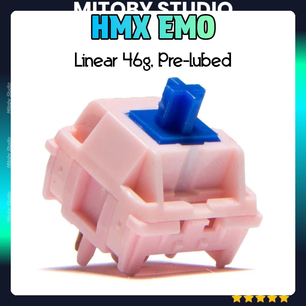 HMX EMO linear switch 48g 5pin công tắc bàn phím cơ stem dài Mitoby Studio