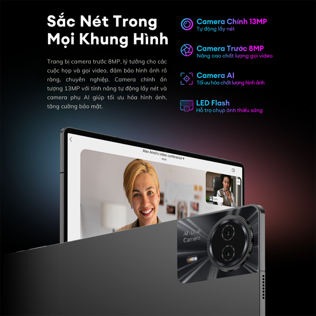 [DUY NHẤT 15.07] Máy Tính Bảng Teclast T50 PLUS 16GB(6+10)/256GB| FHD 11” | 8000mAh | 2 Nano Sim | BigBuy360 - bigbuy360.vn