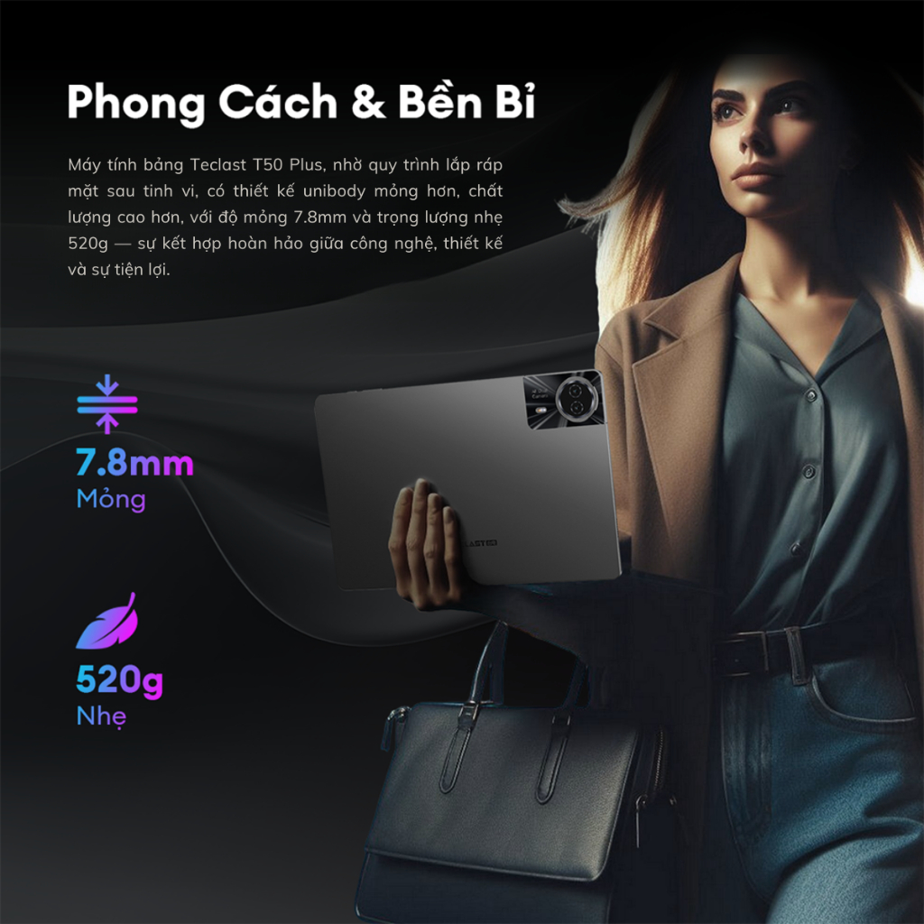 [DUY NHẤT 15.07] Máy Tính Bảng Teclast T50 PLUS 16GB(6+10)/256GB| FHD 11” | 8000mAh | 2 Nano Sim | BigBuy360 - bigbuy360.vn