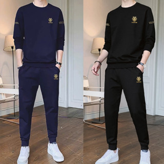 Quần áo thu đông nam,Bộ nỉ nam,Bộ thể thao nam thu đông thêu logo Phong cách Hàn Quốc