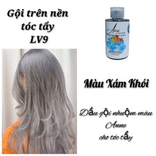 Dầu gội bù màu, nhuộm màu, giữ màu Anne 3in1 màu xám khói cho tóc tẩy 250ml
