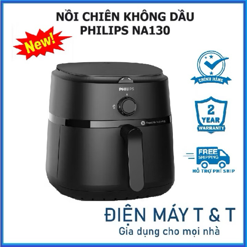 Nồi chiên không dầu Philips NA130 MẪU MỚI dung tích 6,2L - Bảo hành 2 năm chính hãng