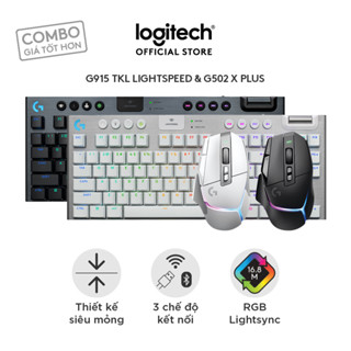Combo chuột, bàn phím gaming không dây Logitech G915 TKL LIGHTSPEED, Logitech G502 X PLUS