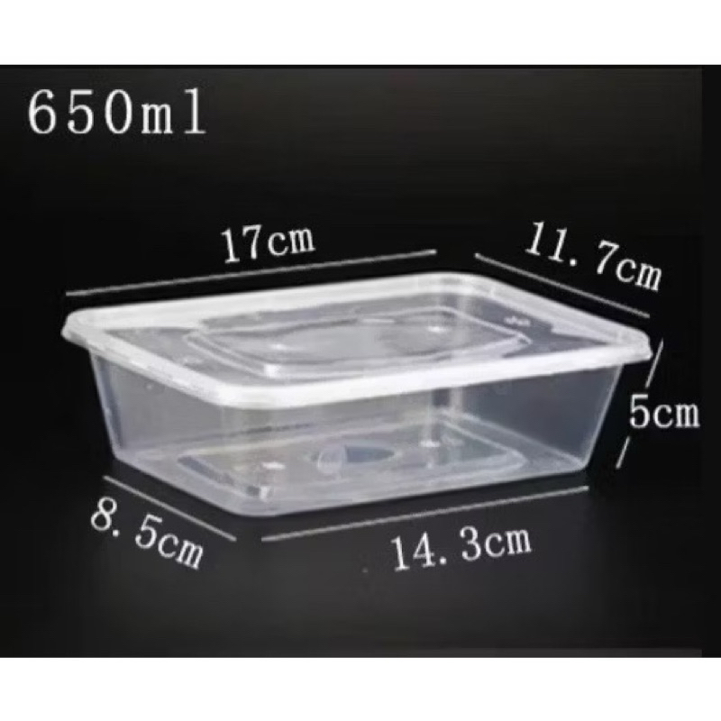 10 hộp chữ nhật 650ml hàng Việt Nam chất lượng cao