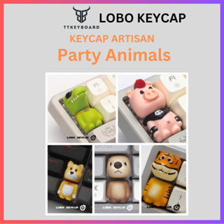   Hỏa Tốc  Keycap Artisan Party Animals - Cute - Chính Hãng Lobo - TTKeyboard 