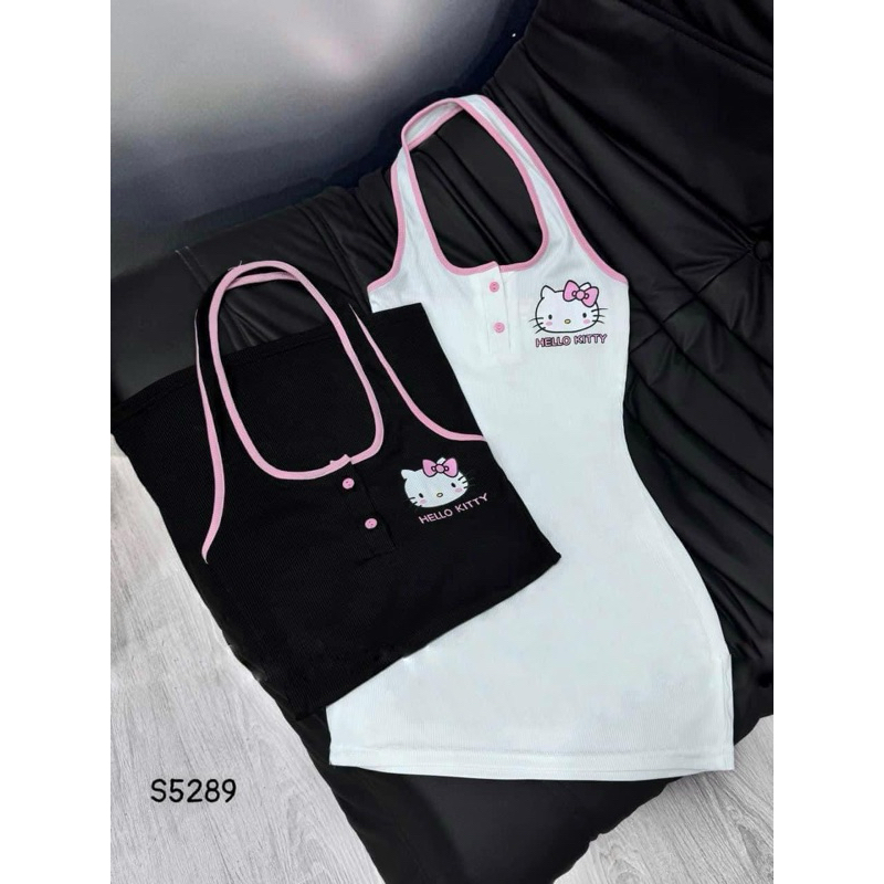 váy body yếm kitty cho bé