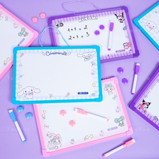 Bảng trắng học sinh, bảng tin xóa được Cinnamoroll, Kuromi, Melody Sanrio kèm bút dễ thương cute TooYoo BK01164