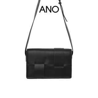 Túi đeo chéo nam ANO, túi da đan caro năng động, thời trang TC071