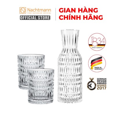 Bộ bình & ly pha lê Nachtmann Ethno 3 món, hàng chính hãng sản xuất tại Đức