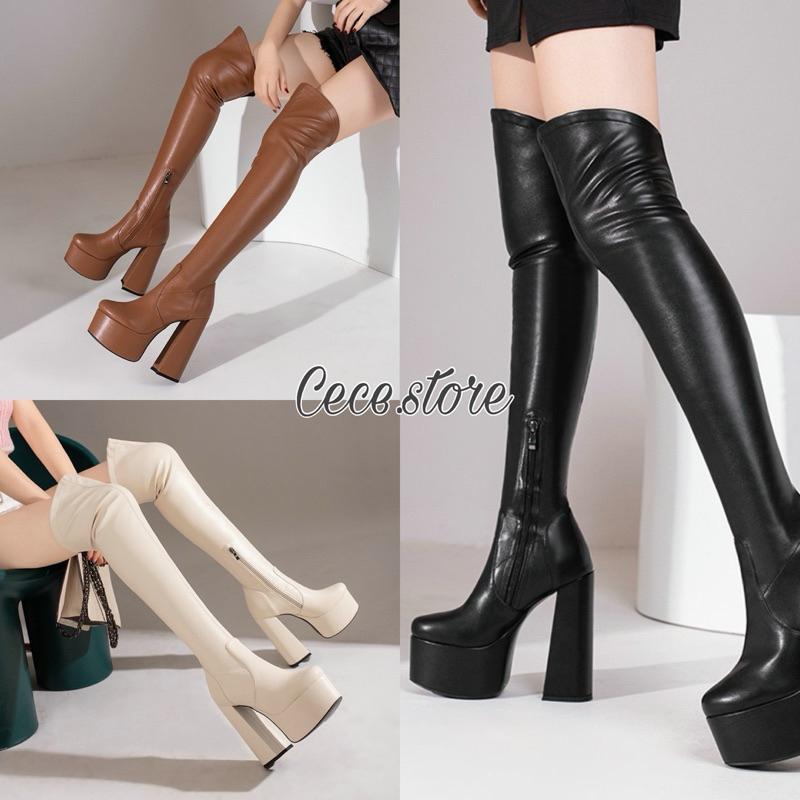 ORDER BOOT DA LÌ 15CM K LÓT MŨI TRÒN 3 MÀU CECE.STORE BOOTS DANCER