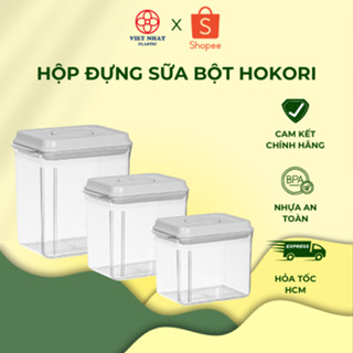 Hộp thực phẩm thông minh 2000ml Hokori. Hộp đựng sữa bột cho bé, thiết kế mở nắm tiện dụng, hộp kín khí. hũ đựng đồ khô