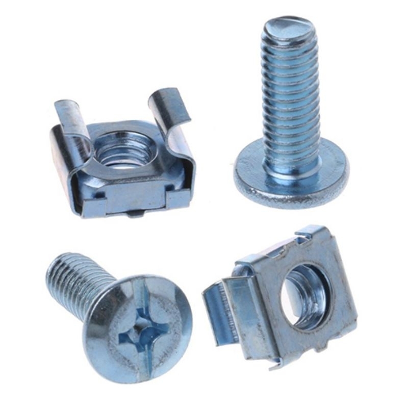 Combo 10 bộ Ốc cài rack m6 - ốc rack lắp tủ mạng, tủ rack chuyên dụng