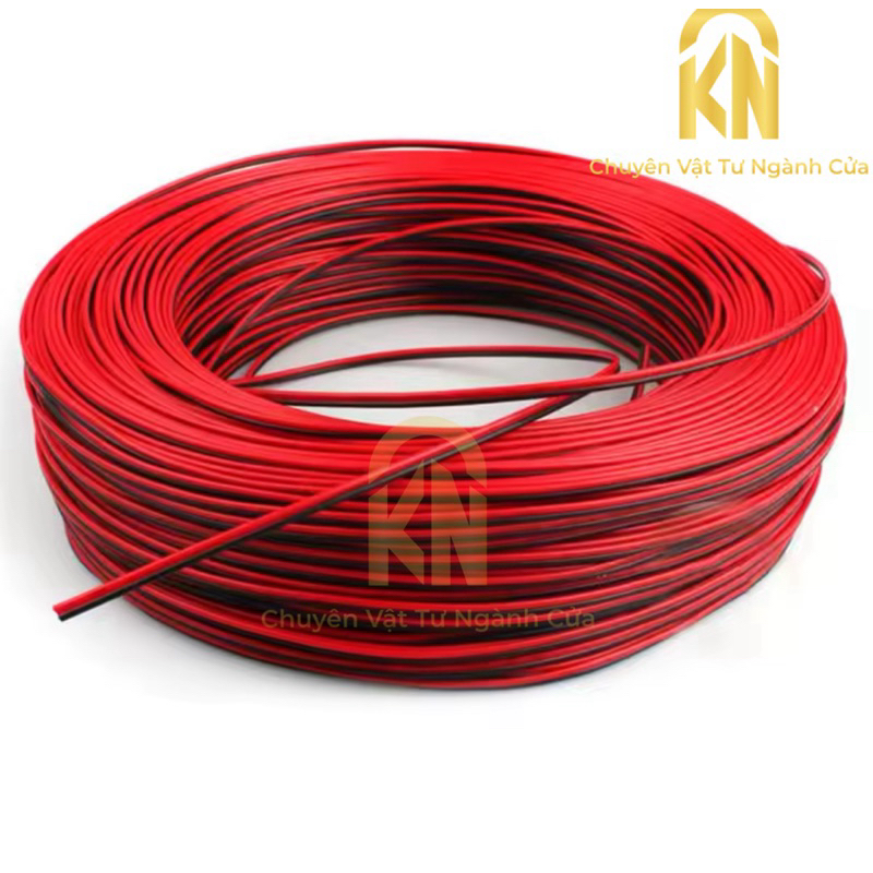 [100/50/25m] Dây điện đôi 0.3 lõi đồng loại sợi đỏ xịn