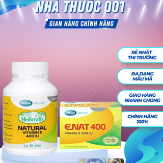 Viên Uống Vitamin E ENAT 400IU - Chống Lão Hóa, Ngăn Rạn Da, Nám Da, Hỗ Trợ Mang Thai