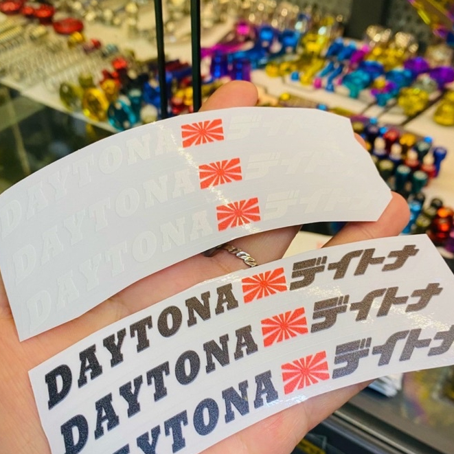 Tem Daytona Japan in Uv công nghệ mực nổi usa dán mâm đủ xe