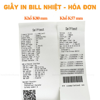10 Cuộn giấy in bill nhiệt K80