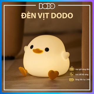 Đèn ngủ Vịt DoDo cảm ứng, đèn led decor phòng ngủ cute silicon mềm dễ thương trang trí bàn học DoDo Gear