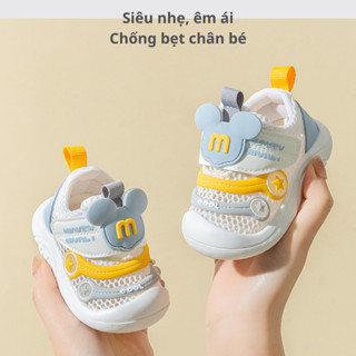 Giày tập đi cho bé trai bé gái, dép tập đi chống bẹt chân đế mềm siêu nhẹ chống trơn trượt GTD3
