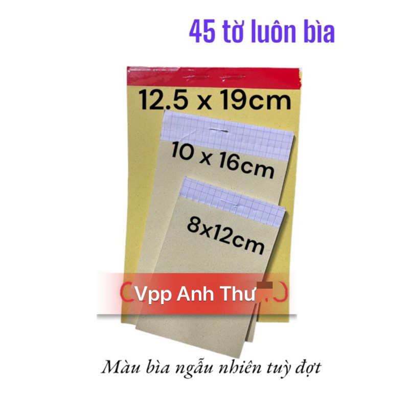 COMBO 10 CUỐN CÙI XÉ CARO ĐỦ SIZE (sl : 10C )