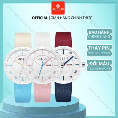 Julius JA-1492 đồng hồ nữ dây da sắc màu, đồng hồ thời trang nữ, đồng hồ trẻ em | Julius Official
