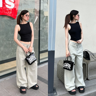 CLOUDY DEROSE JEANS - Quần Jeans Dài Túi 2 Bên Ống Rộng Cạp Trễ Jeans Mềm Đứng Form Dày Dặn (3 SIZE)