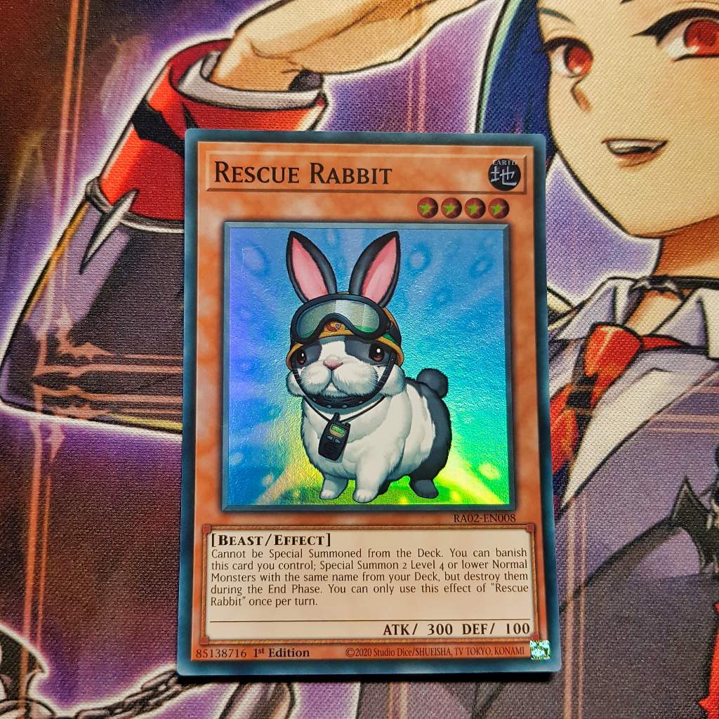Thẻ bài Yugioh chính hãng | Rescue Rabbit | RA02 Super rare.
