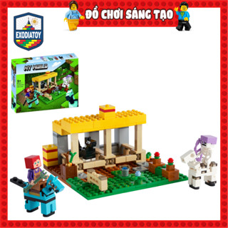 Xếp hình Minecraft Nhân vật My World Trang Trại Ngựa : The Horse Stable - Đồ Chơi Lắp Ghép Sáng Tạo - ZIMO 91171