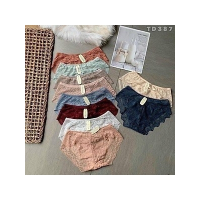 Quần lót nữ ren công chúa, Quần lót ren mềm mịn co dãn freesize dưới 56kg mềm mịn co dãn BUNNIBIKINI