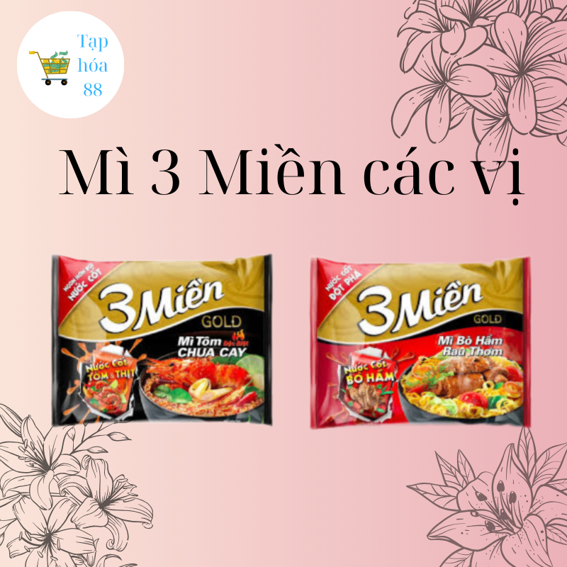 [ Chính Hãng ] Mì ăn liền Ba Miền các vị