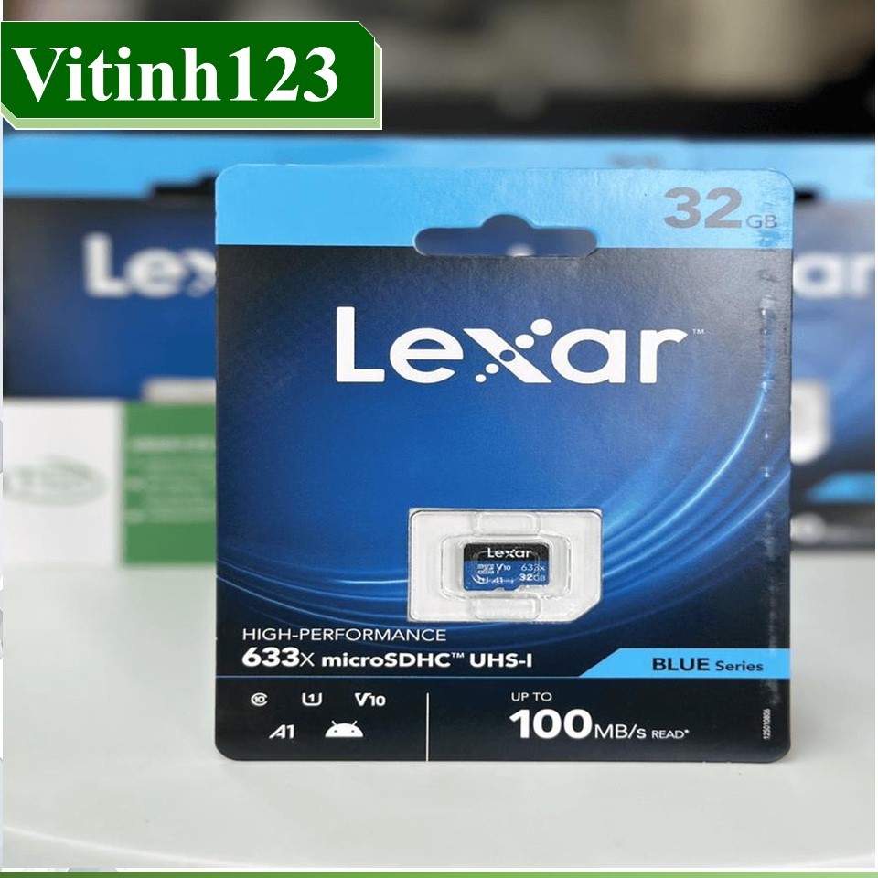 Thẻ nhớ Micro SD 32G Lexar (LMS0633032G-BNNNG) ;64GB Lexar (LMS0633064G-BNNNG)