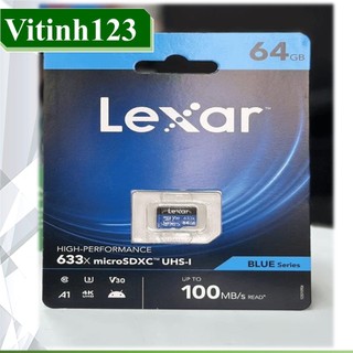 Thẻ nhớ Micro SD 32G Lexar (LMS0633032G-BNNNG) ;64GB Lexar (LMS0633064G-BNNNG)