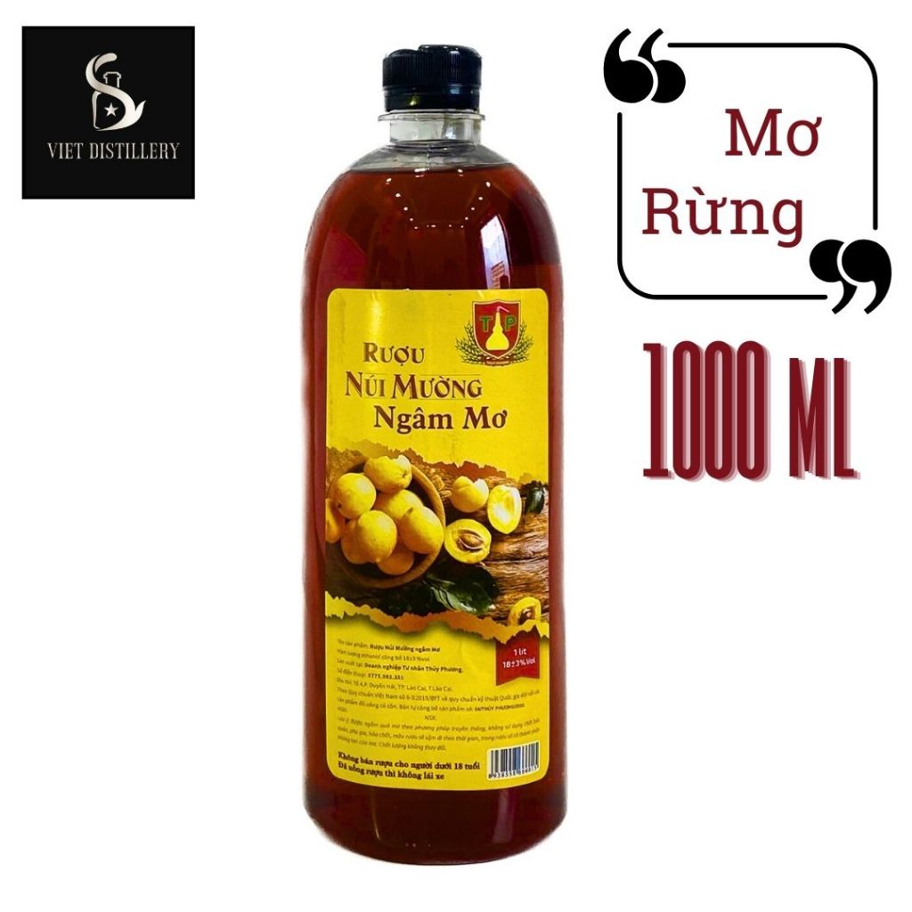 [Chai 1L] RƯỢU MƠ VIỆT- Ủ 18 Tháng, Núi Mường Tây Bắc