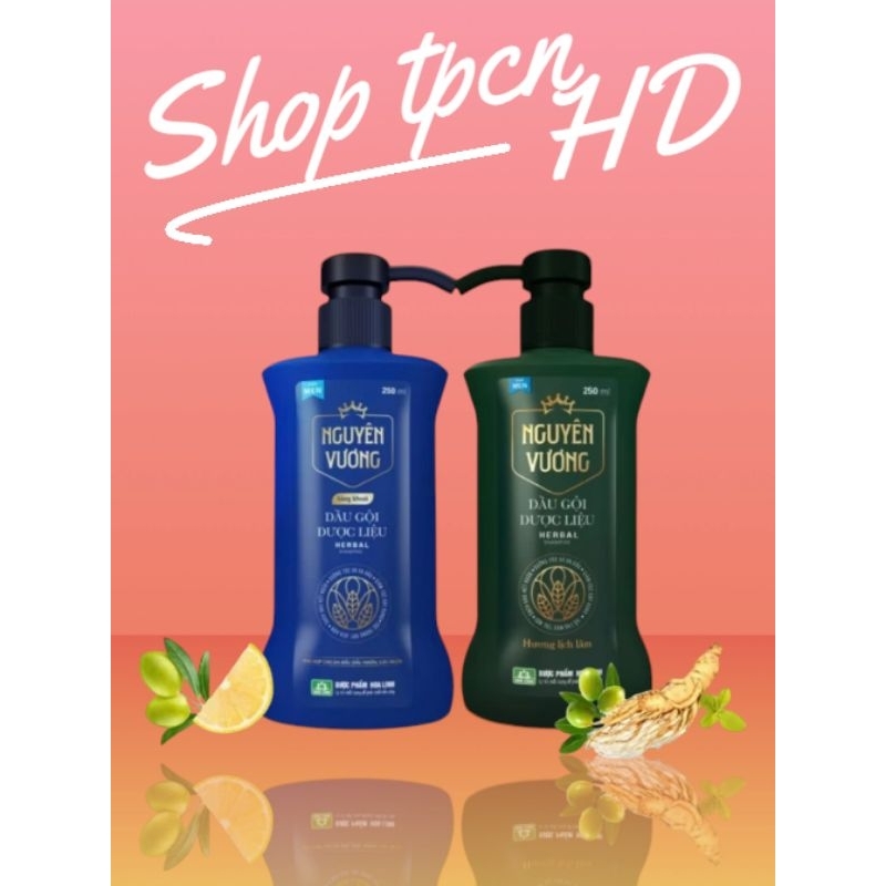 Dầu gội dược liệu Nguyên Vương chai 250ml dành cho nam giới giúp sạch gàu, hết ngứa, giảm rụng tóc, giúp tóc dày hơn