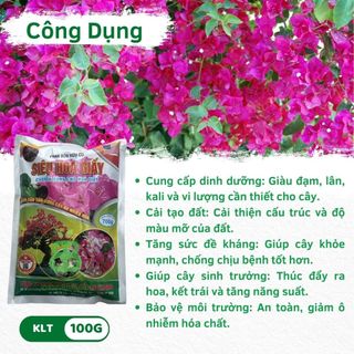 Phân Bón Hữu Cơ Siêu Hoa Giấy VUONBABYLON, Giúp Cứng Cây, Ra Nhiều Hoa, Lâu Tàn, Màu Rực Rỡ - Gói 700G