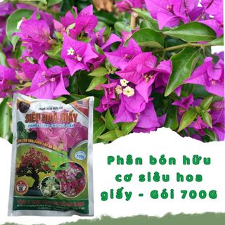 Phân Bón Hữu Cơ Siêu Hoa Giấy VUONBABYLON, Giúp Cứng Cây, Ra Nhiều Hoa, Lâu Tàn, Màu Rực Rỡ - Gói 700G