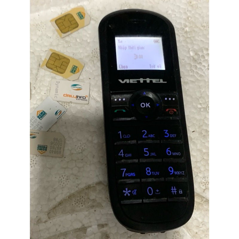 Điện thoại bàn dùng sim Homephone (sim như hình. không dùng sim di động)