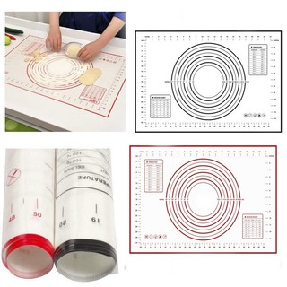 Tấm Silicon đen/đỏ nhào bột, thảm nhào bột 40x60