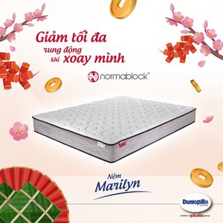 Nệm Lò Xo Túi Cao Cấp Dunlopillo Marilyn, Bề Mặt Cao Su Phân Vùng Nâng Đỡ Cơ Thể Tối Ưu Độ Dày 25cm