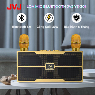 Loa Bluetooth Karaoke 2 Mic Không Dây JVJ YS-201/SD-318, kèm 2 mic công suất 30W - Bảo Hành 6 Tháng