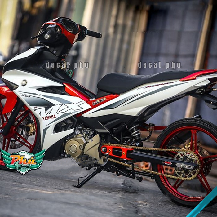 Tem rời Exciter 150 trắng đỏ MX 2019(C)