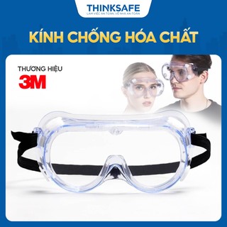 Kính bảo hộ 3M 1621/ Total chống giọt bắn, chống nước, chống bụi, chống tia UV, chống văng bắn Kính chống hóa chất