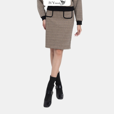 Chân váy bút chì thun kẻ IVY moda MS 30M7968