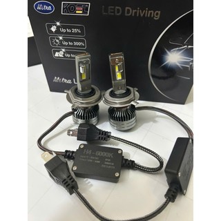 Bóng pha H4 LED siêu sáng. Bóng pha ô tô E5 MITRA (giá 2 cái)