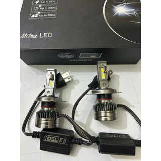 Bóng pha H4 LED siêu sáng. Bóng pha ô tô E5 MITRA (giá 2 cái)