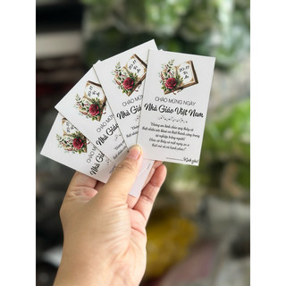 Tag cài / post card mini LỜI CHÚC 20/11 tặng kèm ghim
