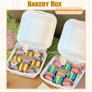  100 Hộp Bã Mía Trắng Đựng Bento Cake Bánh Kem Bánh Mousse 